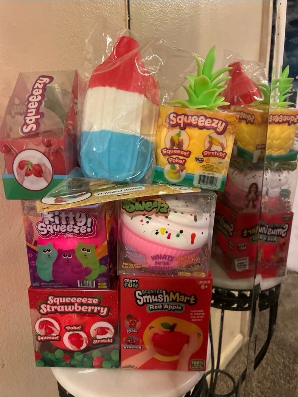 Jumbo Cupcake , Scented Red Apple, Squeeezy Pineapple, Cherry, Kitty Squeeze